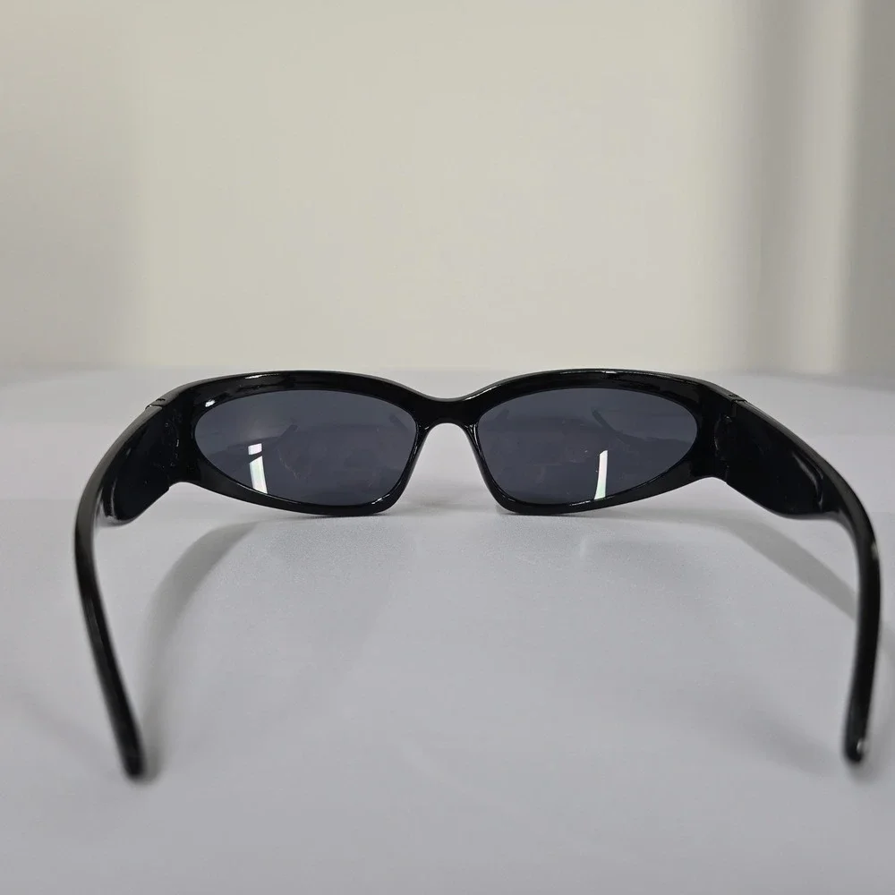NEW Black Wrap Around Sunglasses Sporty Y2K Style